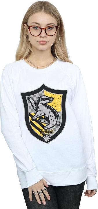 Actual product image Womens/Ladies Hufflepuff Crest Flat Sweatshirt (XL)