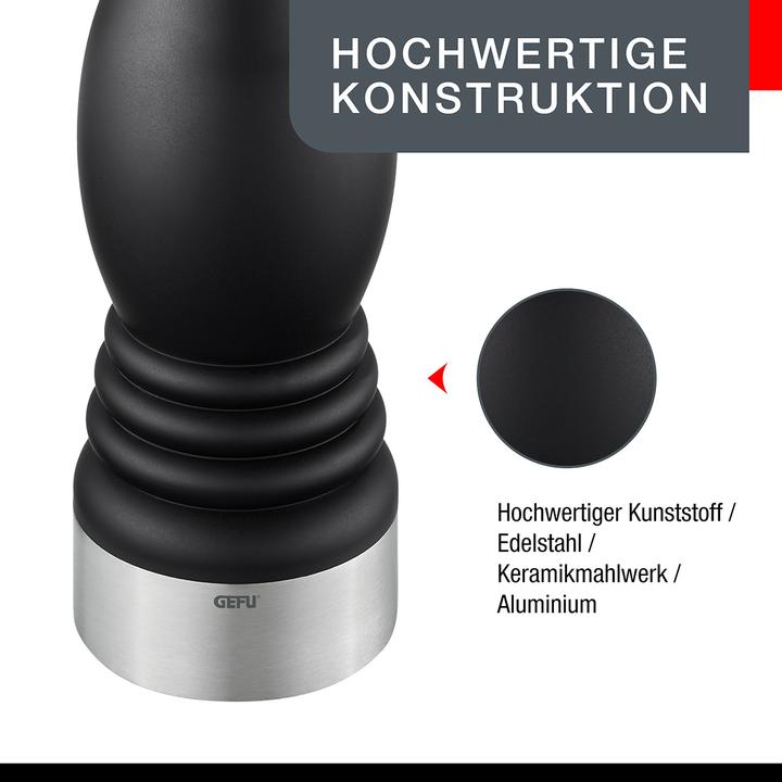 Actual product image GEFU Salt or pepper mill FLAVIO L, black (Pepper, Salt)