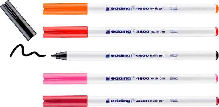 Actual product image Edding Textile pen 4600 (Sorted, 1 mm, 5 x)