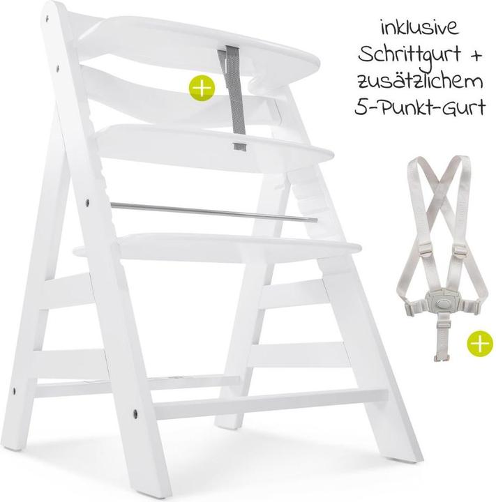 Actual product image Hauck Highchairs Highchair Alpha Plus White - in economy set incl. (Highchair)