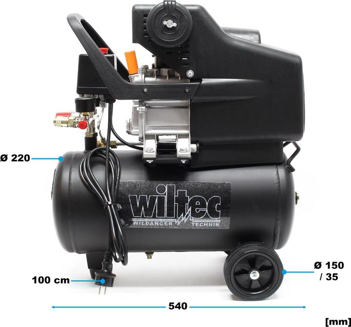 Image du produit Wiltec Compresseur d'air (4 bar, 24 l)