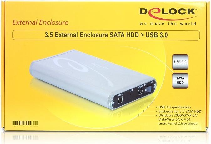 Produktbild Delock 8,90cm (3.5") External Enclosure SATA HDD to USB3.0 (3.5")