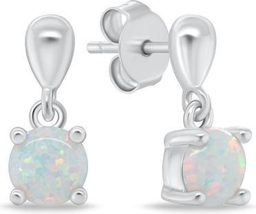 Produktbild Brilio Silver - Silver earrings with white opals EA1137W