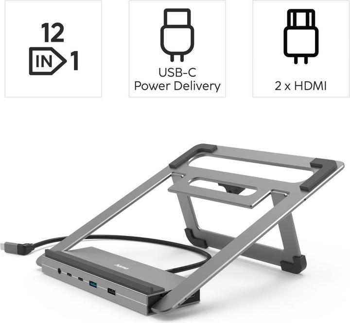 Produktbild Hama Connect2Office Stand (USB-C, 12 Ports)
