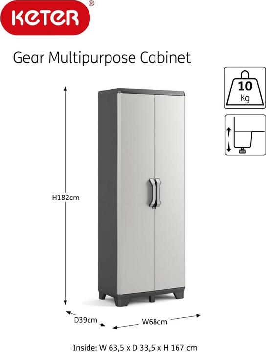 Image du produit Keter Schrank (68 x 39 x 182 cm)