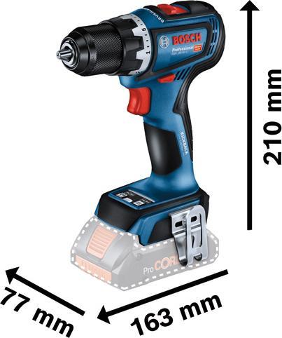 Actual product image Bosch Professional GSR 18V-90 C cordless drill/driver (2x4.0Ah ProCore, GAL 18V-40, L) (Rechargeable battery operated)