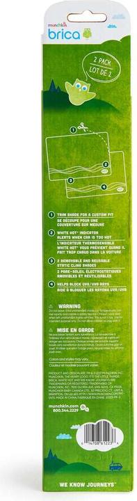 Immagine prodotto Munchkin Brica White Hot® Static Cling™ parasole per finestrino auto - 2 pezzi Raggi UVA/UVB
