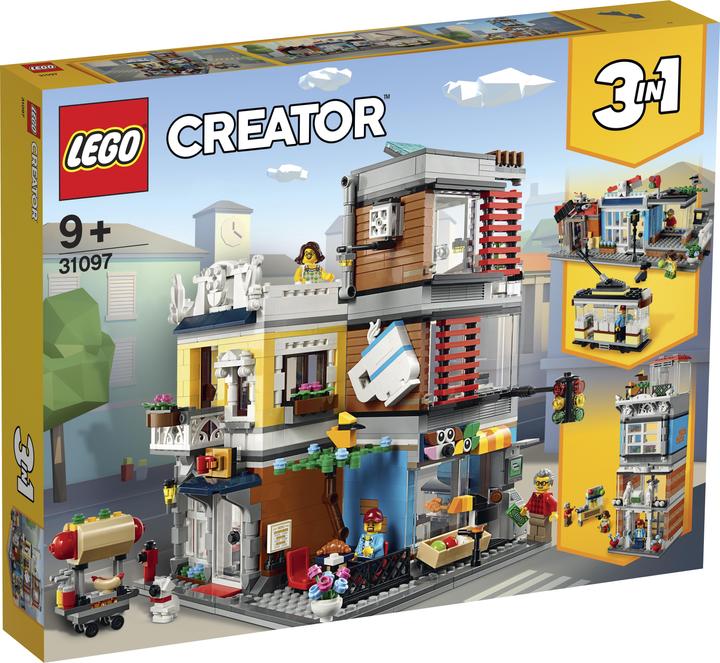 Image du produit LEGO Maison de ville avec animalerie Café (31097, LEGO Creator 3-in-1)