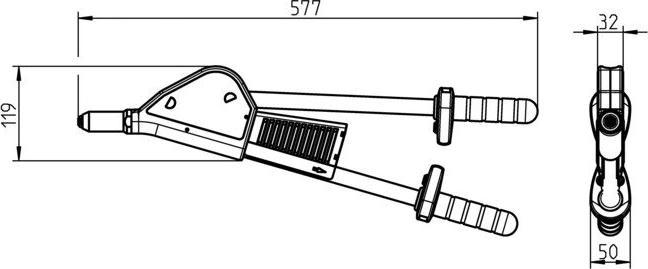 Produktbild Gesipa Blindnietzange HN 2 (570 mm)