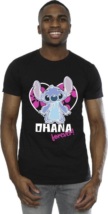 Image du produit Disney - T-shirt LILO AND STITCH OHANA FOREVER HEART - Homme (L)