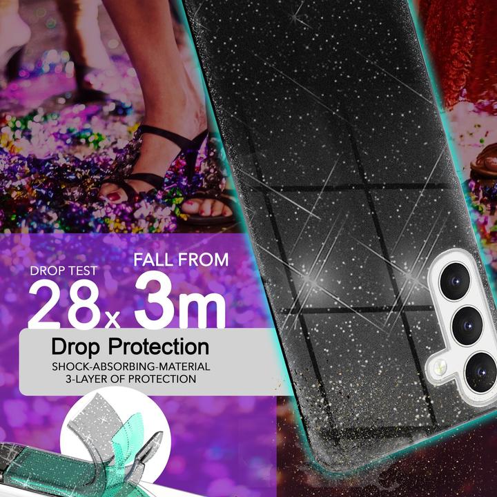 Actual product image Nalia Glitter hybrid cover (Samsung Galaxy S24)