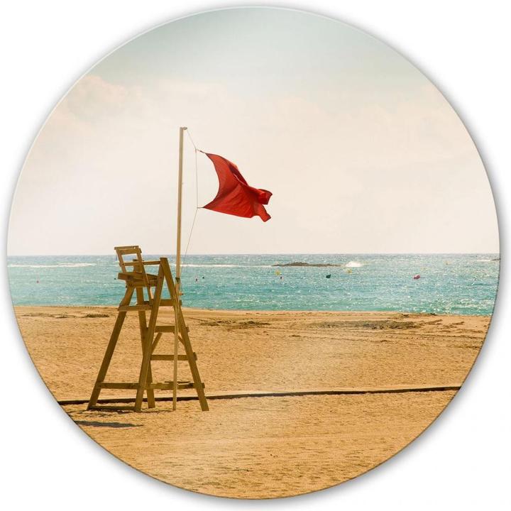 Image du produit Trenddeko Drapeau rouge - rond (Ø 30 cm)