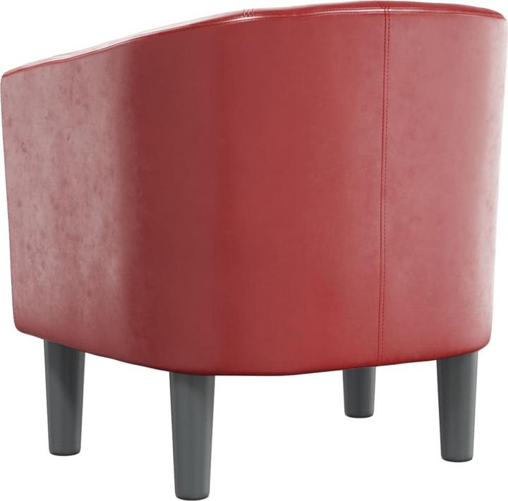 Image du produit VidaXL Clubsessel Weinrot Kunstleder,Farbe: Weinrot,Material