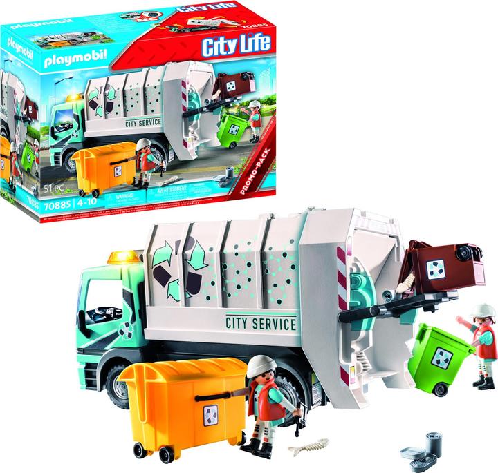 Actual product image Playmobil 70885 Garbage truck with flashing light (70885, Playmobil City Life)