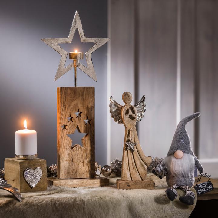 Produktbild G. Wurm Weihnachtsfigur Engel Nature, 32 cm
