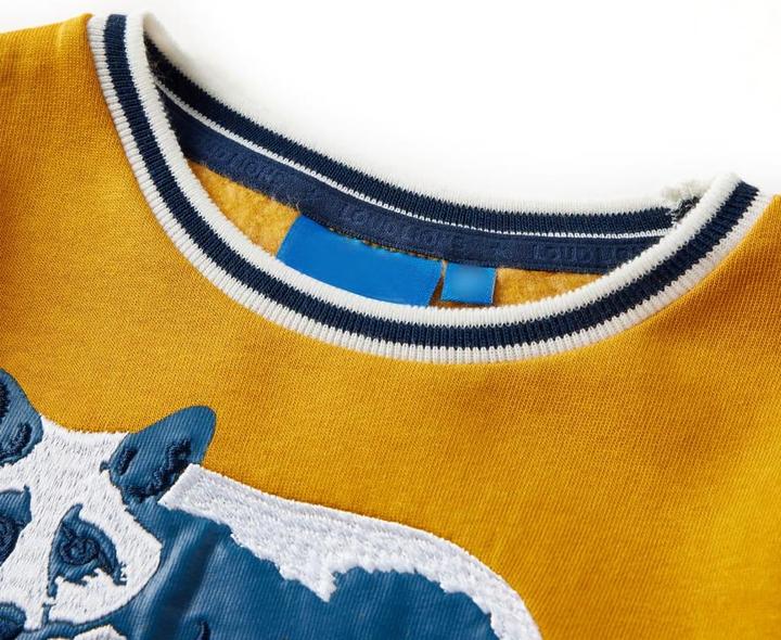 Immagine prodotto VidaXL Felpa da bambino ocra 116,Materiale: 100 % cotone,Colore (116)