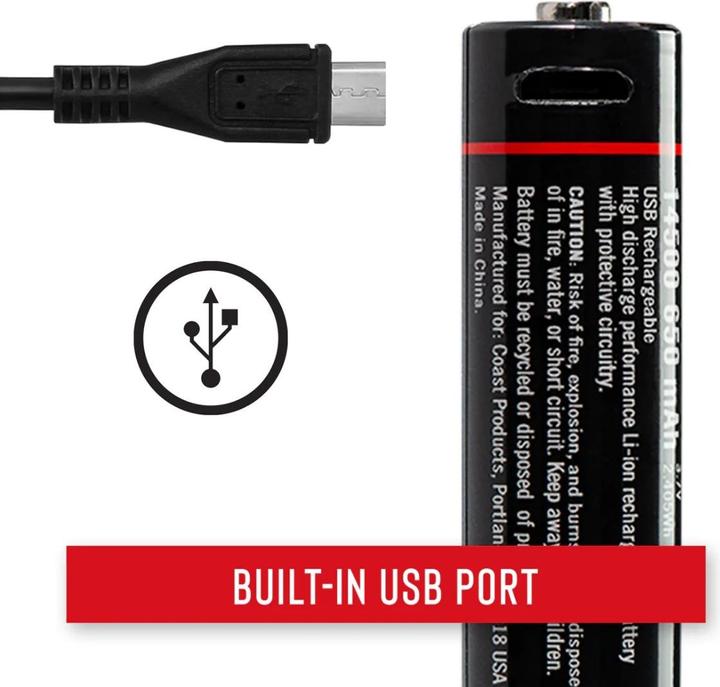 Actual product image Coast ZX210 rechargeable battery for HX5 and HP1