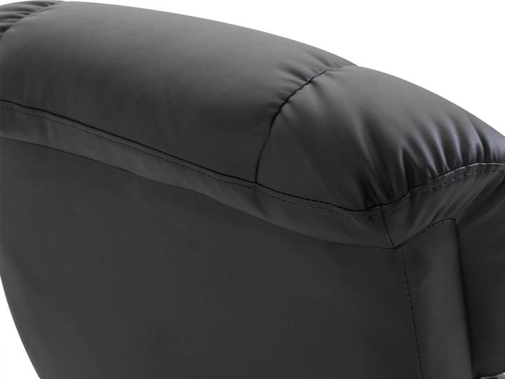 Actual product image Swisshandel24 Massage armchair Footstool Black Relax armchair Electric TV armchair with reclining function Faux