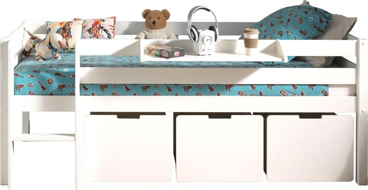 Produktbild Vipack Bett Pino inkl. Hängeablage & Schubladen Set (90 x 200 cm)