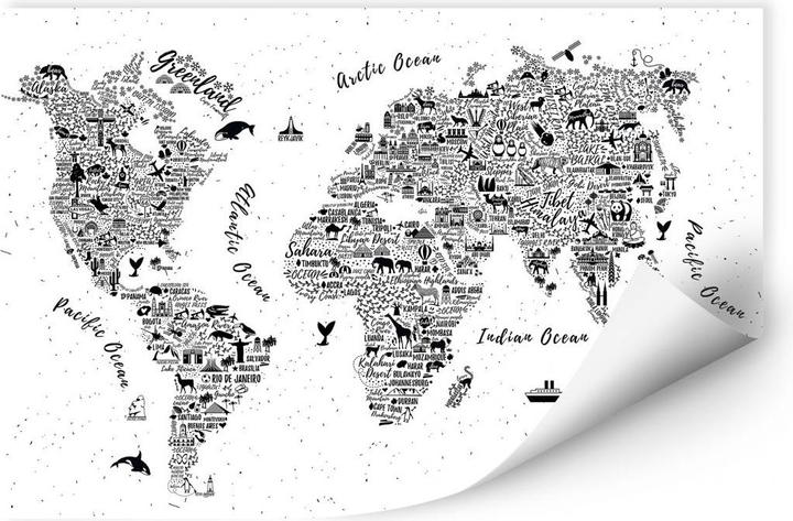 Produktbild Trenddeko Weltkarte - Around the world (30 x 45 cm)