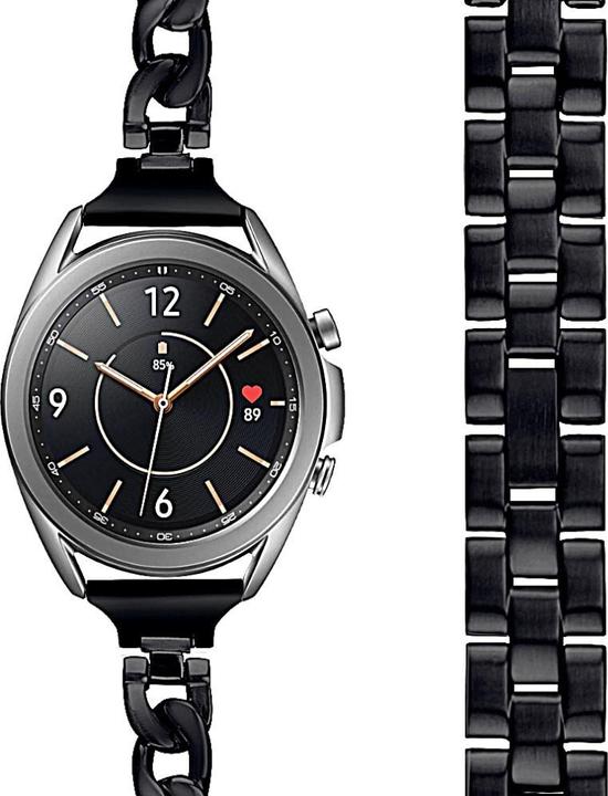 Actual product image Cover-Discount 20mm stainless steel bracelet black (20 mm, Stainless steel, Galaxy Watch)
