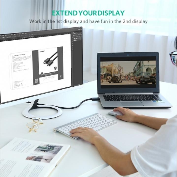 Produktbild Ugreen Display Port – HDMI (Typ A) (1.50 m, DisplayPort, HDMI)