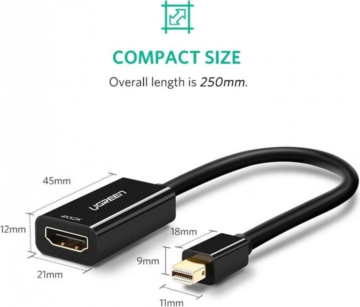Produktbild Ugreen Mini Display Port zu (HDMI, 25 cm)