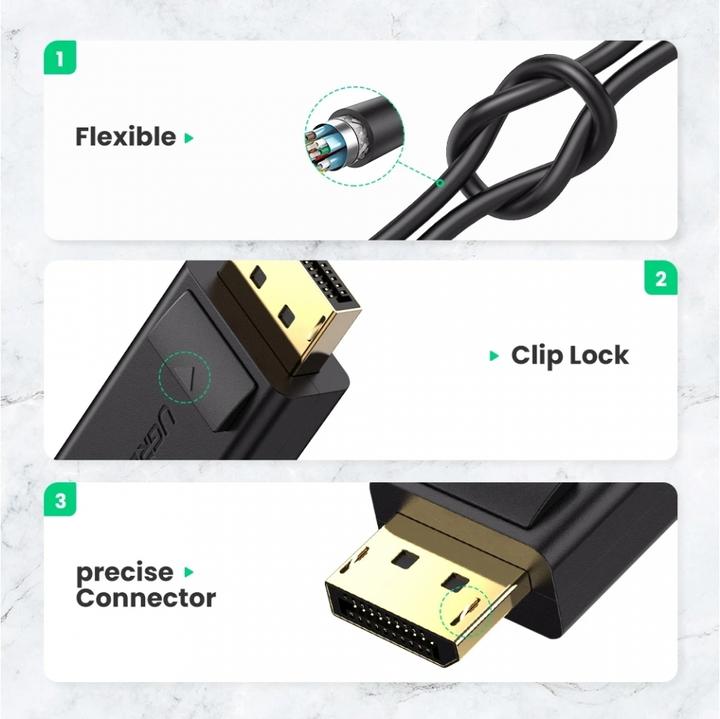 Produktbild Ugreen Display Port auf HDMI Adapter Konverter 1080P mit Audio (25 cm)
