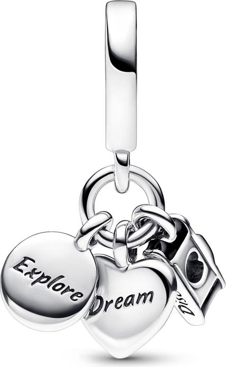 Image du produit Pandora Caméra Coeur & Boussole Triple (Argent 925)