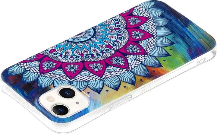 Actual product image Ueli Express iPhone 15 Glow Glow Rubber Protective Case Mandala Large (Apple iPhone 15)