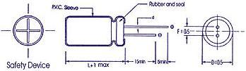 Actual product image Velleman Elco Radial 6800µf 16V