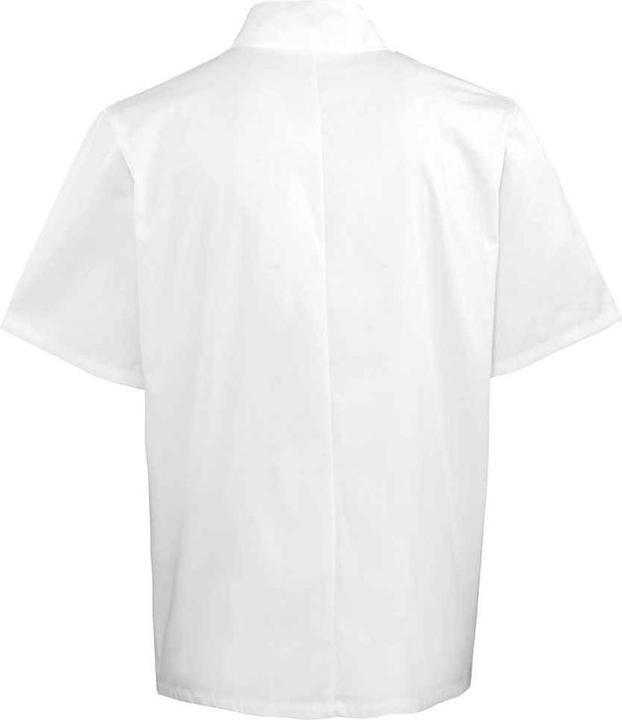 Actual product image Premier Unisex Adult Stud Front Short-Sleeved Chef Jacket (5XL)