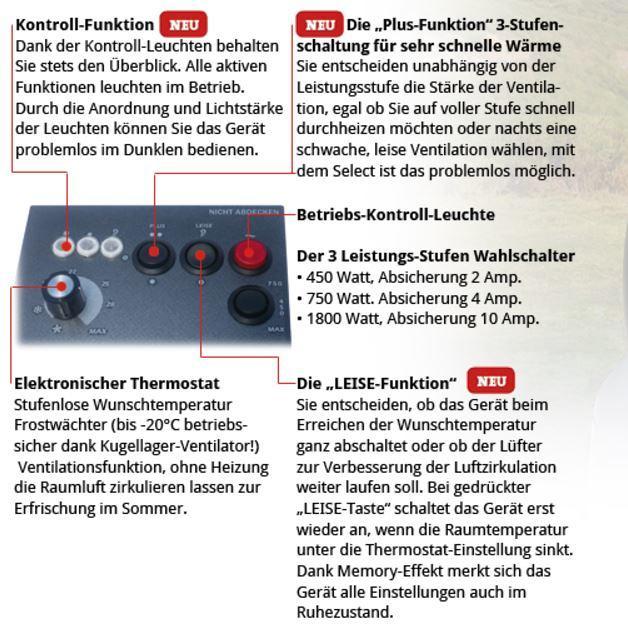 Produktbild Ecomat Select Heizlüfter Hochsee (1800 W)