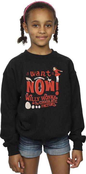 Produktbild Willy Wonka & the Chocolate Factory Verruca Salt I Want It Now Sweatshirt Mädchen (152, 158)