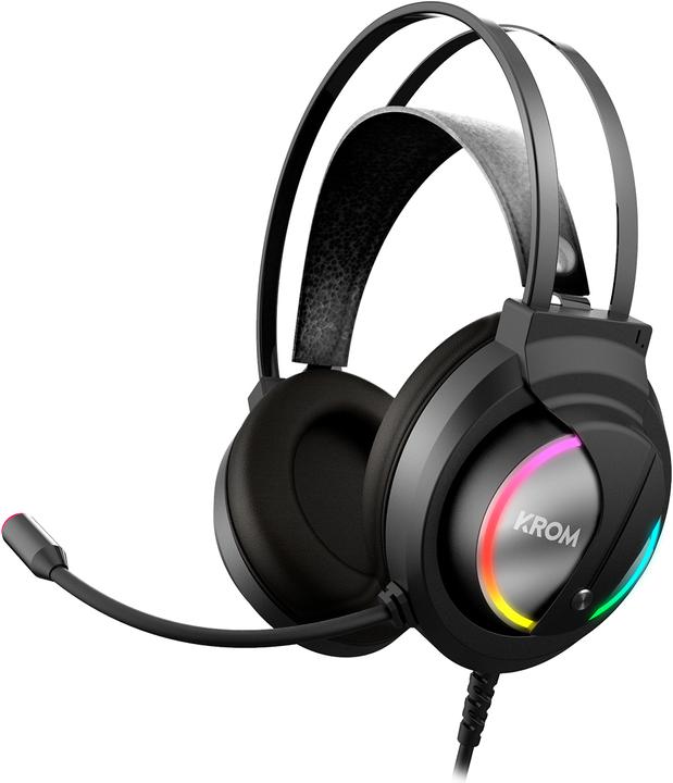 Krom Kappa Casque filaire Bandeau Gaming Noir (NXKAPPA) (Filaire)