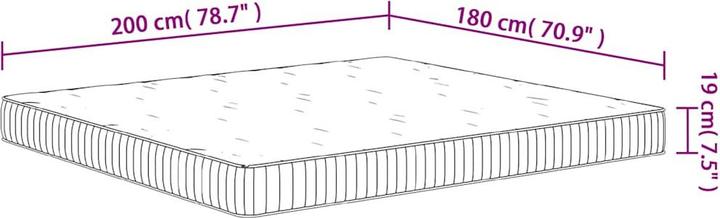 Actual product image VidaXL Jeronima (180 x 200 cm, Spring core)