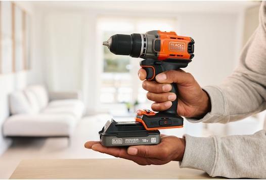 Actual product image Black & Decker Black&Decker cordless drill driver 18V 2x2Ah,2G,Kof BCD382D2XK (Rechargeable battery operated)