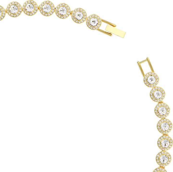 Immagine prodotto Swarovski Una Angelic Tennis Halskette Rundschliff Weiss Gold (Metallo Swarovski)