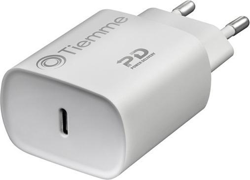 Image du produit Tiemme Chargeur secteur 1 port USB-C 20W (Blanc) (20 W)