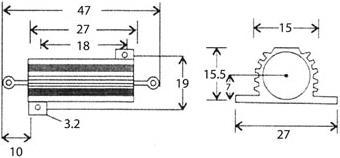 Actual product image Velleman Resistor 25W 8E2
