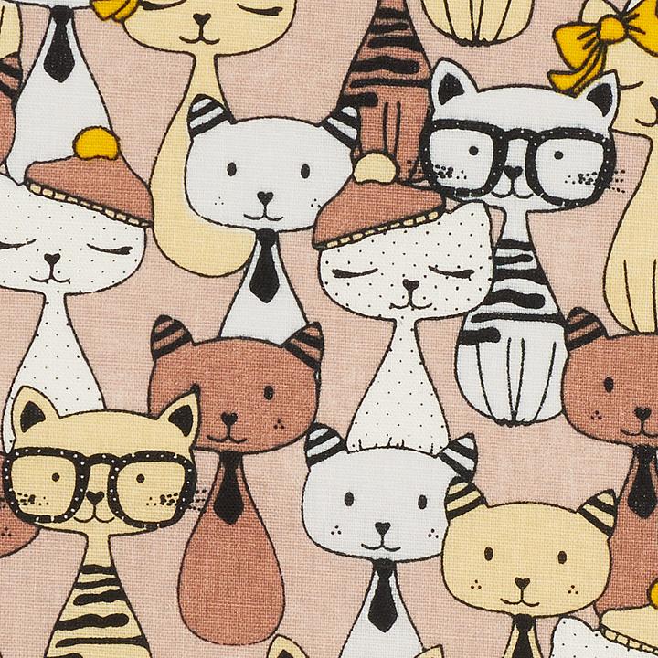 Actual product image VBS Cotton fabric "Funny Cats", 140 cm wide, by the metre