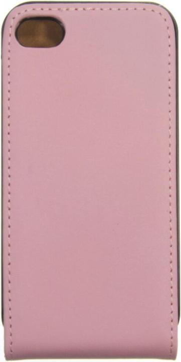 Produktbild OEM Slim Leder Flip Case für iPhone 4/4s - rosa (Apple iPhone 4s, Apple iPhone 4)