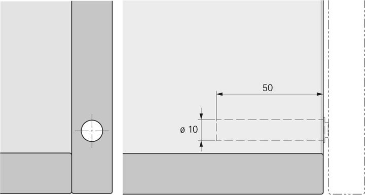 Actual product image Hettich Push-to-open Pin Strong, for drilling in