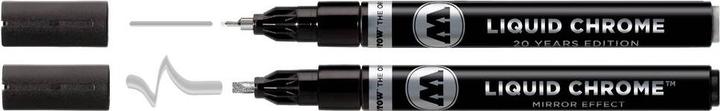 Produktbild Molotow Liquid Chrome Marker Calligraphy Set (Rundspitze 1,0mm und Kalligrafiespitze 3,0mm, Spezialt (Schwarz, 3 mm, 2 x)