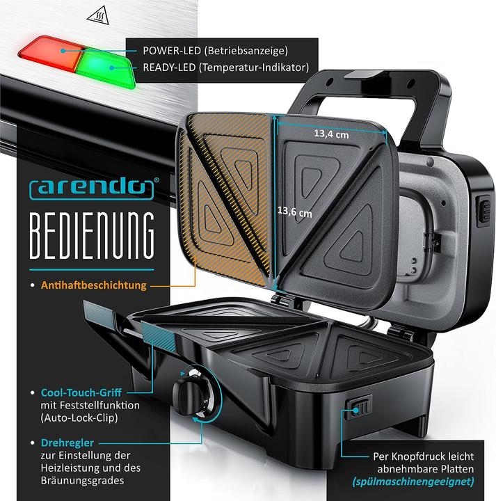 Produktbild Arendo Sandwichmaker