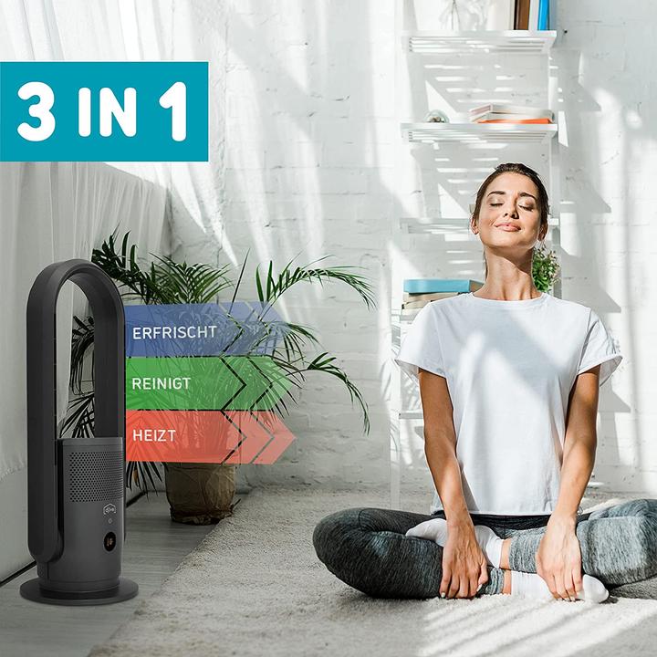 Immagine prodotto Djive Ventilatore, termoventilatore e purificatore d'aria, antracite (25 m²)