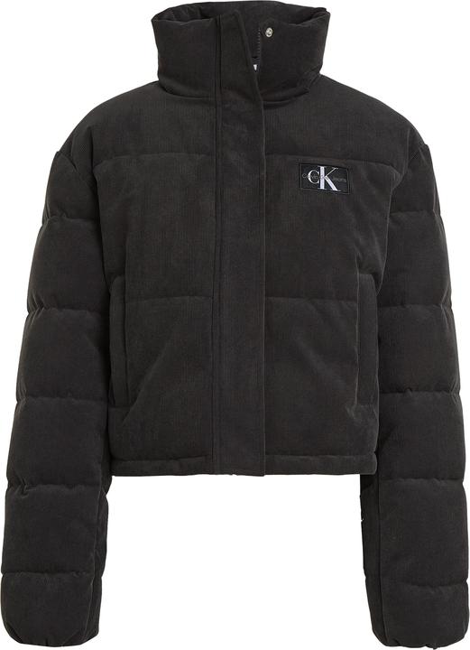 Actual product image Calvin Klein Corduroy Cropped Puffer Dames Jas - Zwart - Maat L (L)