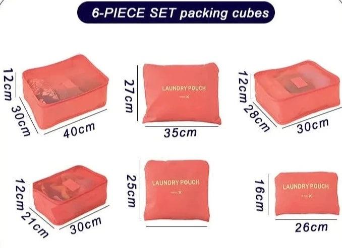 Image du produit Only-Bags.Store 6 PCS Set Travel Organizer Sacs de rangement Capacité valise Tri Organizer Set