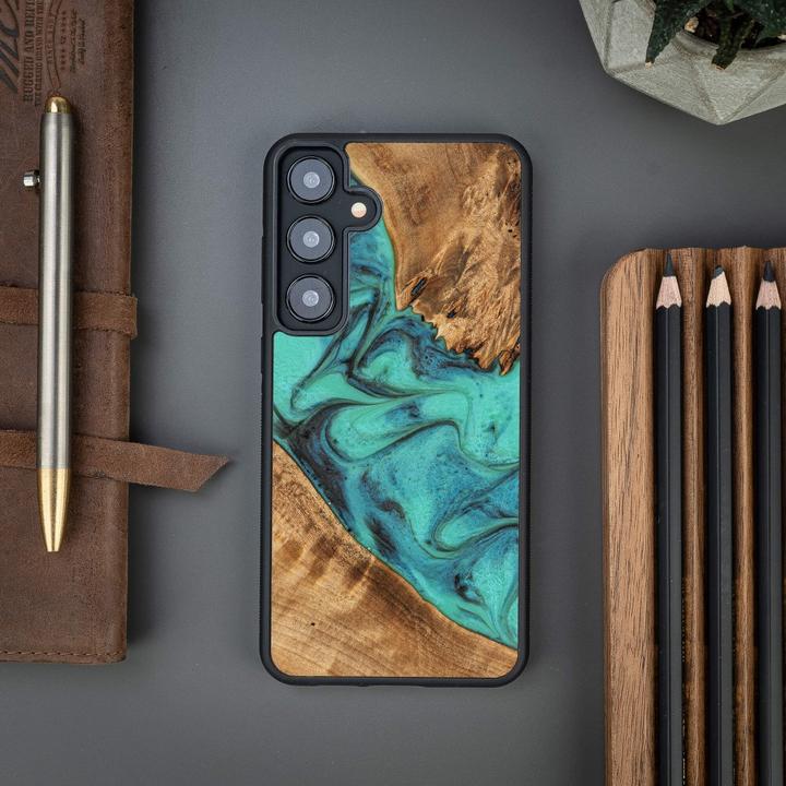 Immagine prodotto INNE Custodia Bewood Unique per Samsung Galaxy S24 Plus Turchese (Samsung Galaxy S24+)