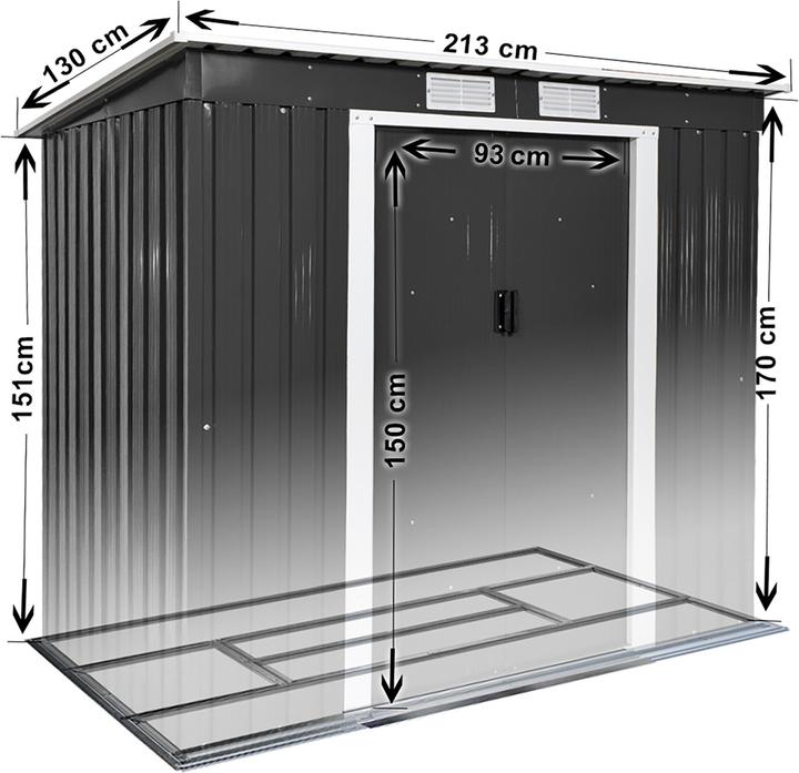 Actual product image tectake Garden shed